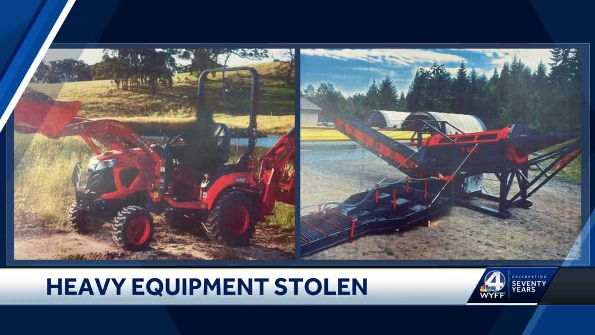 North Carolina Heavy equipment with big price tag stolen