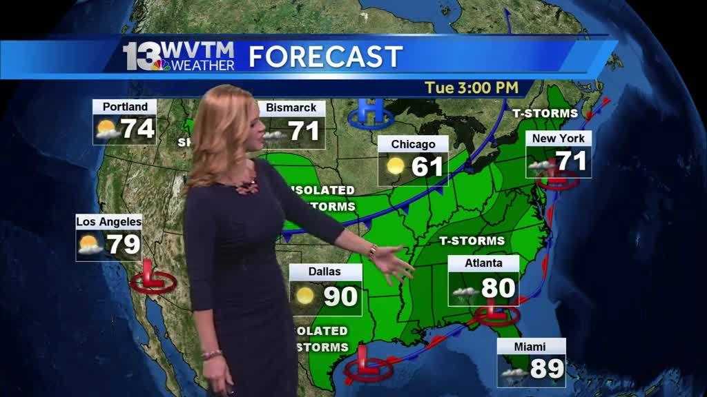 Cooler and drier air arrives this weekend
