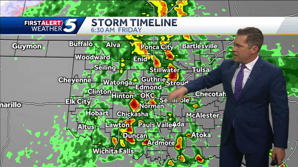 Storm timeline for tonight