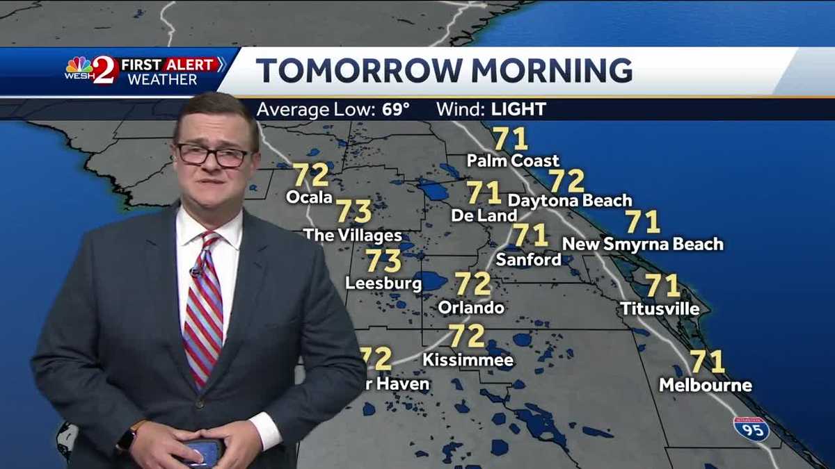 Temps in the 70s Tuesday morning