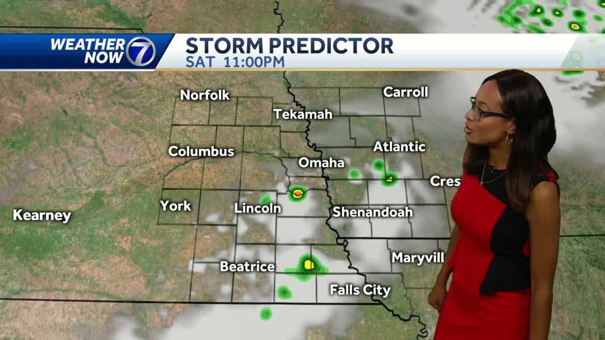 Spotty storms possible through Saturday evening, sunny skies for Sunday