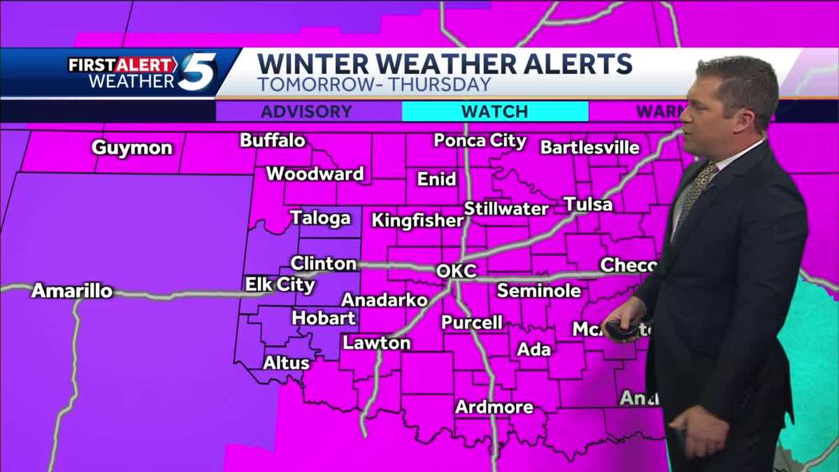 Oklahoma under winter storm warning with snow, ice expected