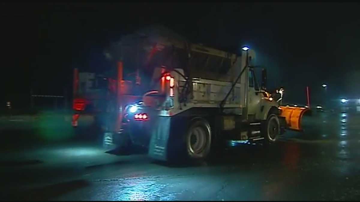 Road crews out treating slick spots