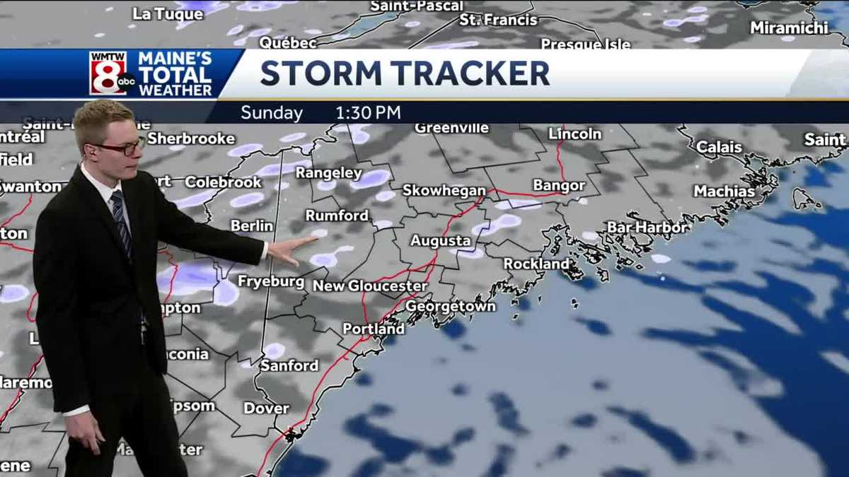 Some snow showers & colder Sunday