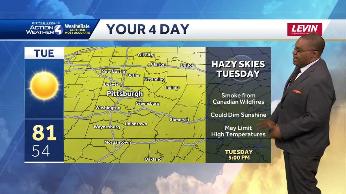 Pittsburgh: Hazy skies with summer temperatures