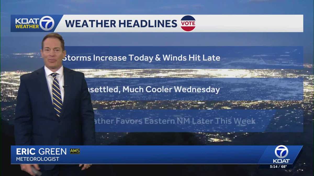 Storm chances ramp up today with a flash flood watch issued for Ruidoso and Sacramento Mountains