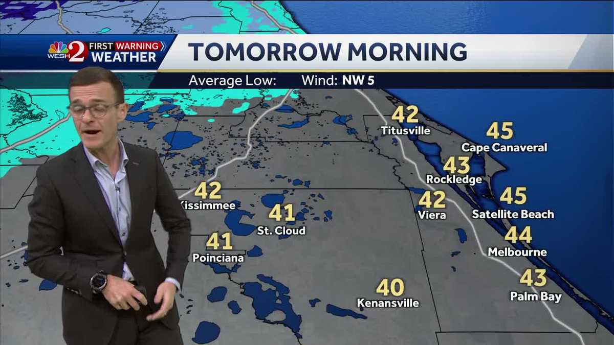 Chilly air returning to Central Florida
