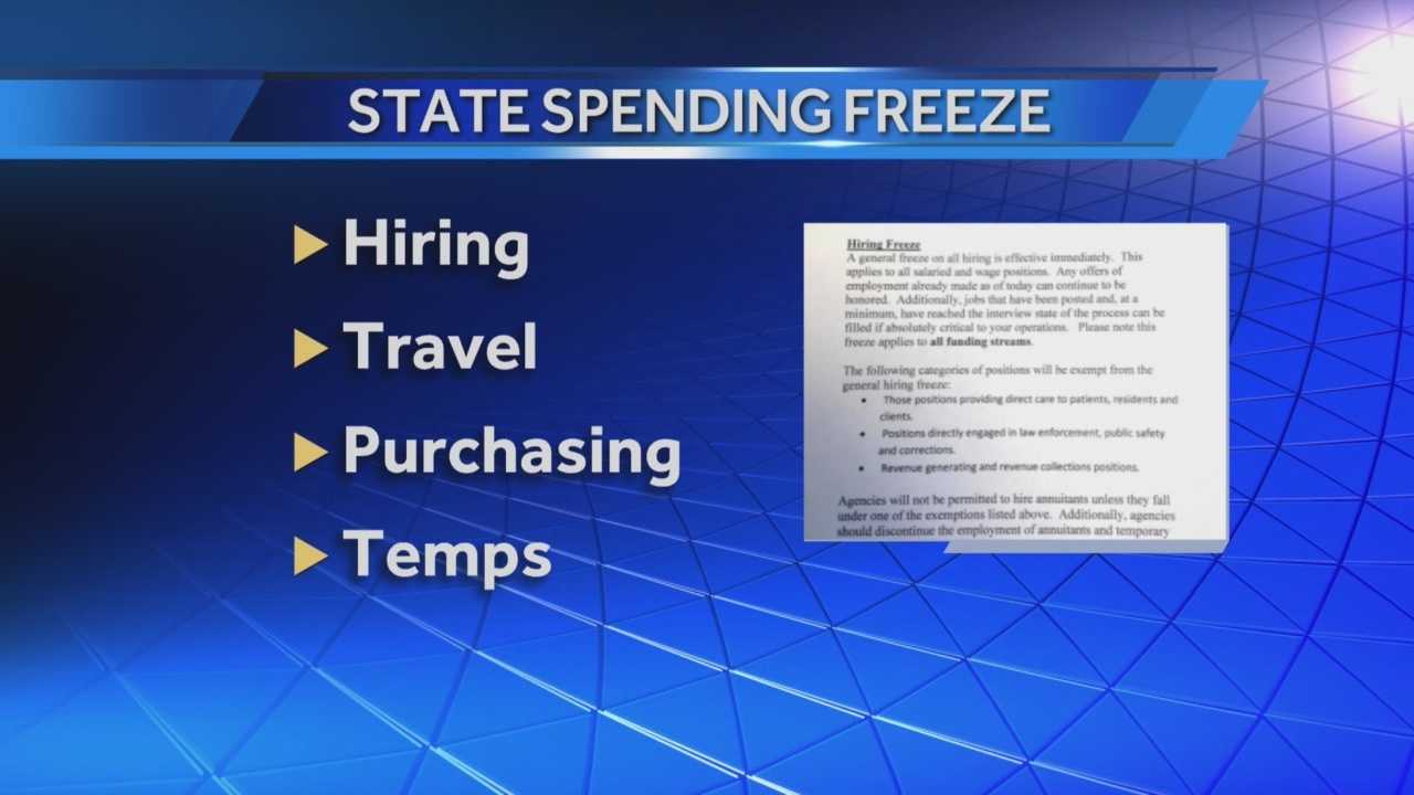 State Agencies Now Under Hiring, Spending Freeze