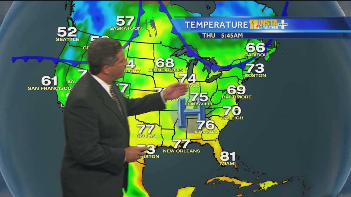 Hot, chance of PM thunderstorms on Thursday