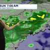 Showers pushing toward the coast