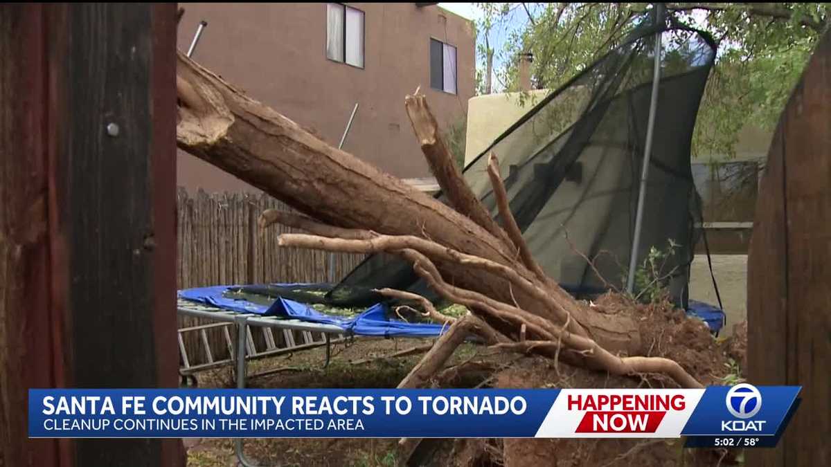 Santa Fe residents react to rare tornado, as cleanup efforts continue