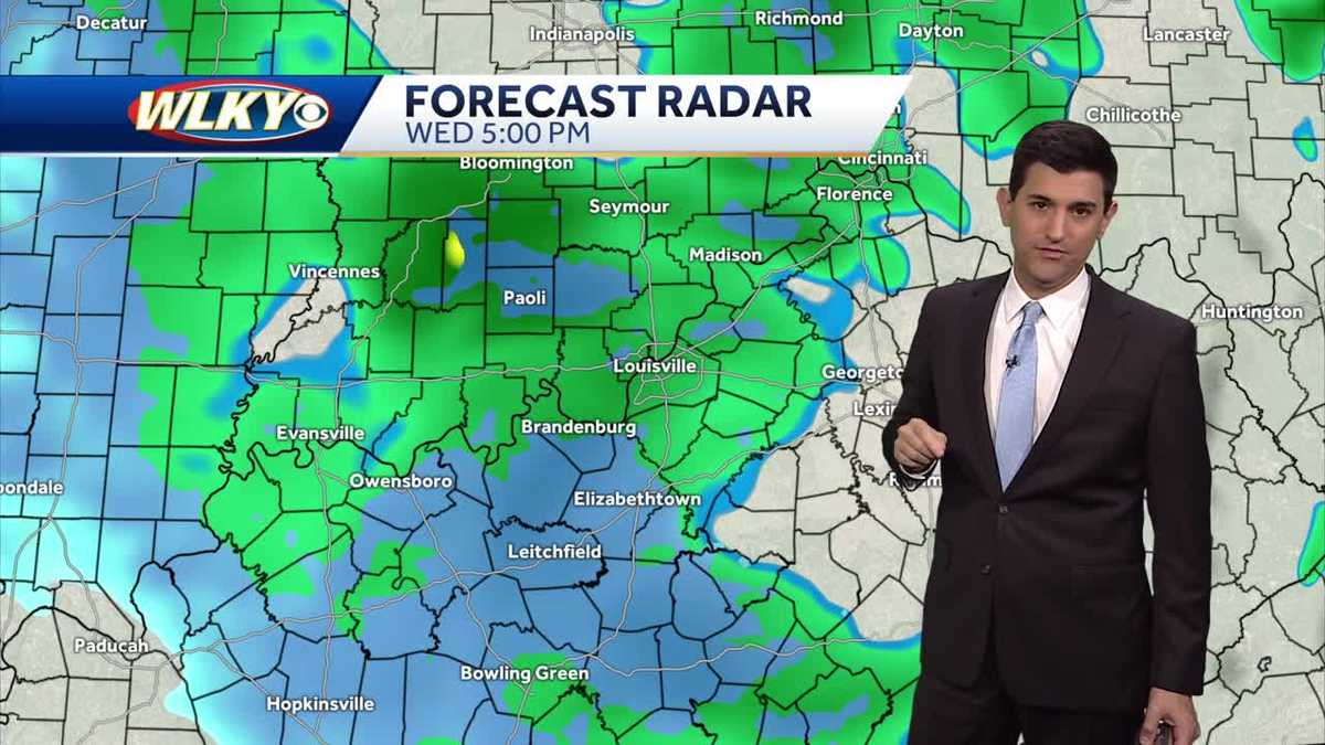 Gusty showers Wednesday, light snow chances tonight