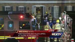 Firefighters battle house fire in Prospect