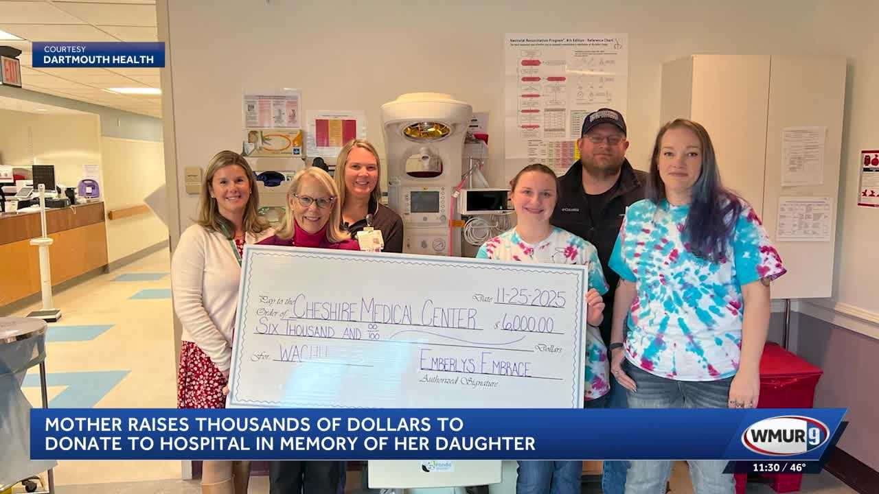 Mother donates thousands to Cheshire Medical Center in memory of daughter