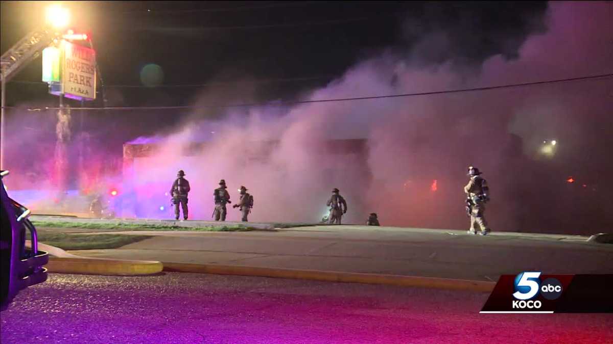 Oklahoma City firefighters respond to flames at event center