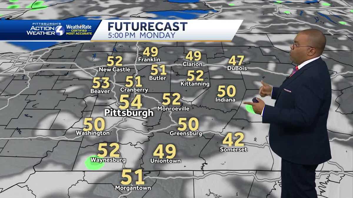 Chilly, cloudy, and breezy for Monday