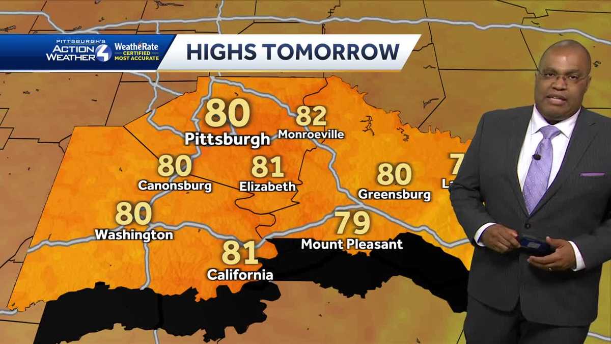 Pittsburgh weather: Temperatures in 80s this weekend