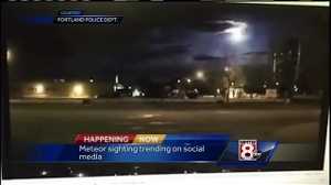 Police officer captures meteor on dash cam