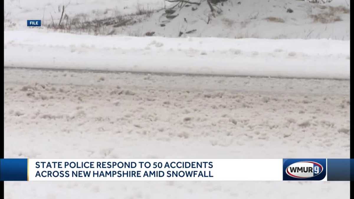 NH State Police respond to dozens of accidents across state amid snowfall