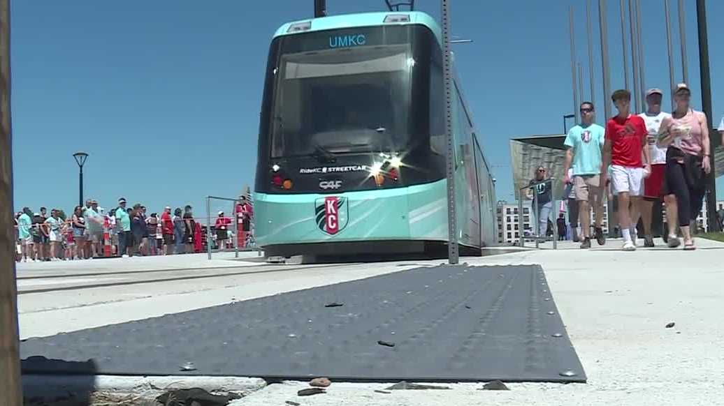 KC Streetcar sees heavy crowds during KC Current match at CPKC Stadium