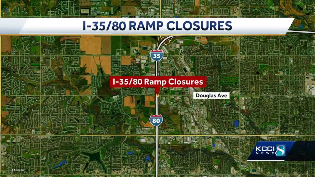 I-35/80 ramps near Douglas Avenue to close for construction