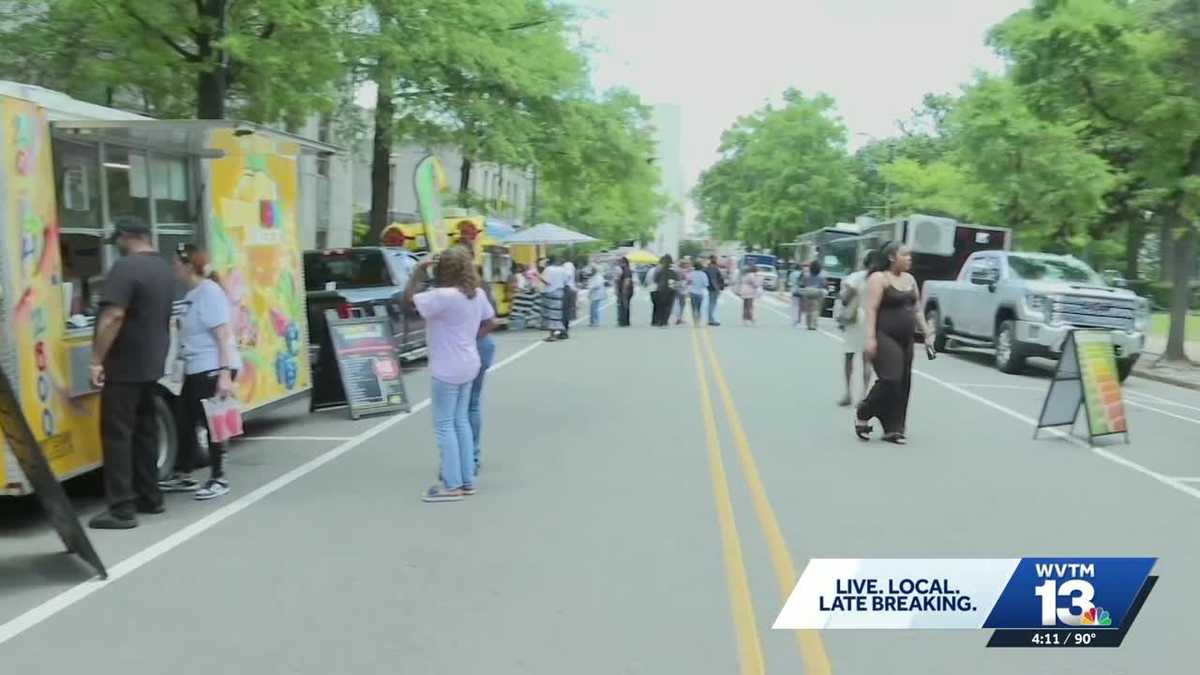 Dozens gather downtown for Birmingham Food Truck Friday