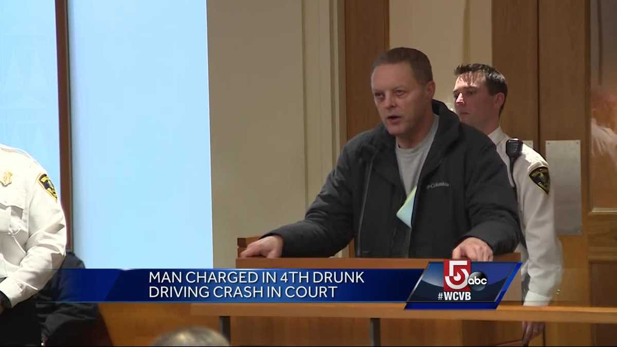 Man in court for 4th drunken driving charge after crash