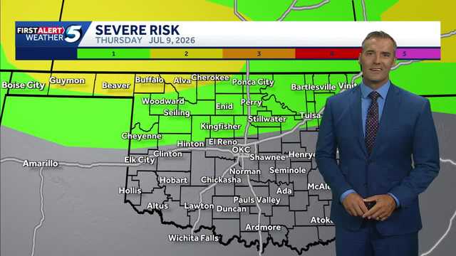 TIMELINE: Oklahoma sees 3 days of severe storm threats beginning Thursday