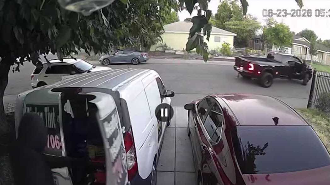 Masked thieves caught on video targeting work vehicles in North Sacramento