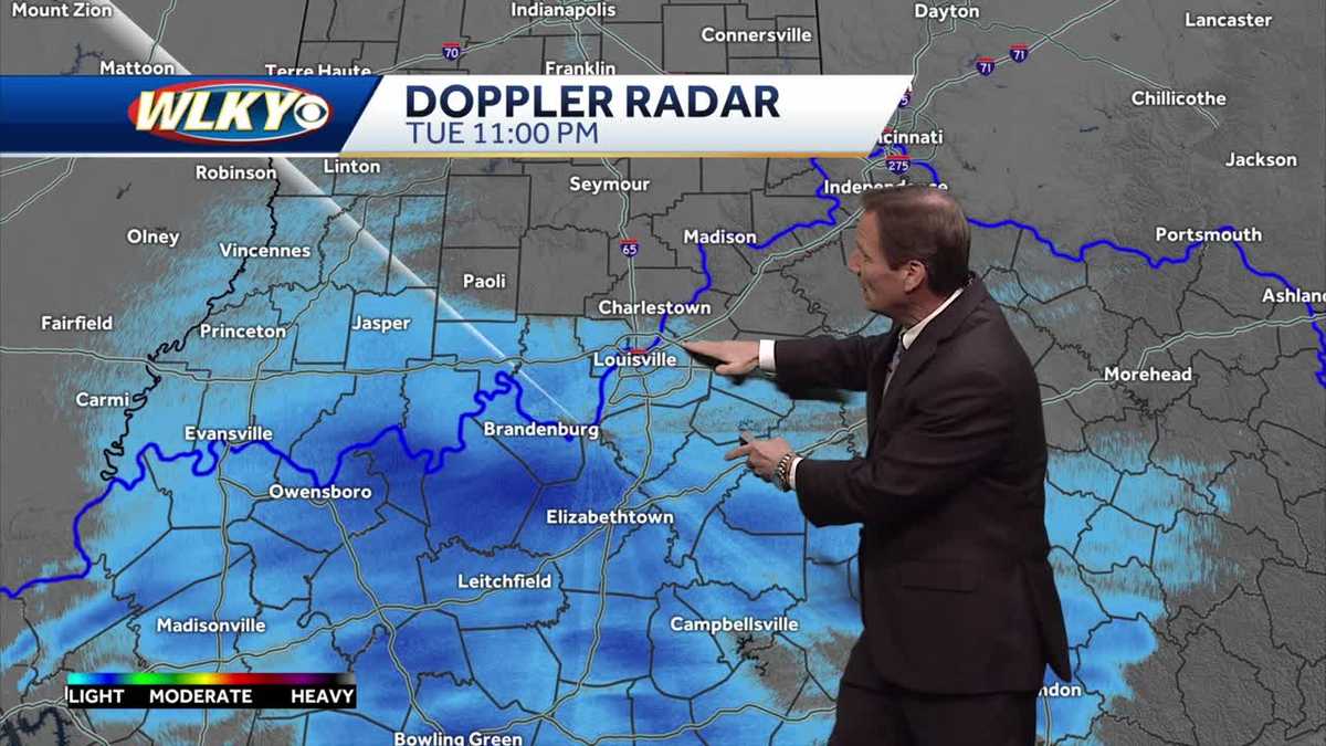 Snow moving through overnight