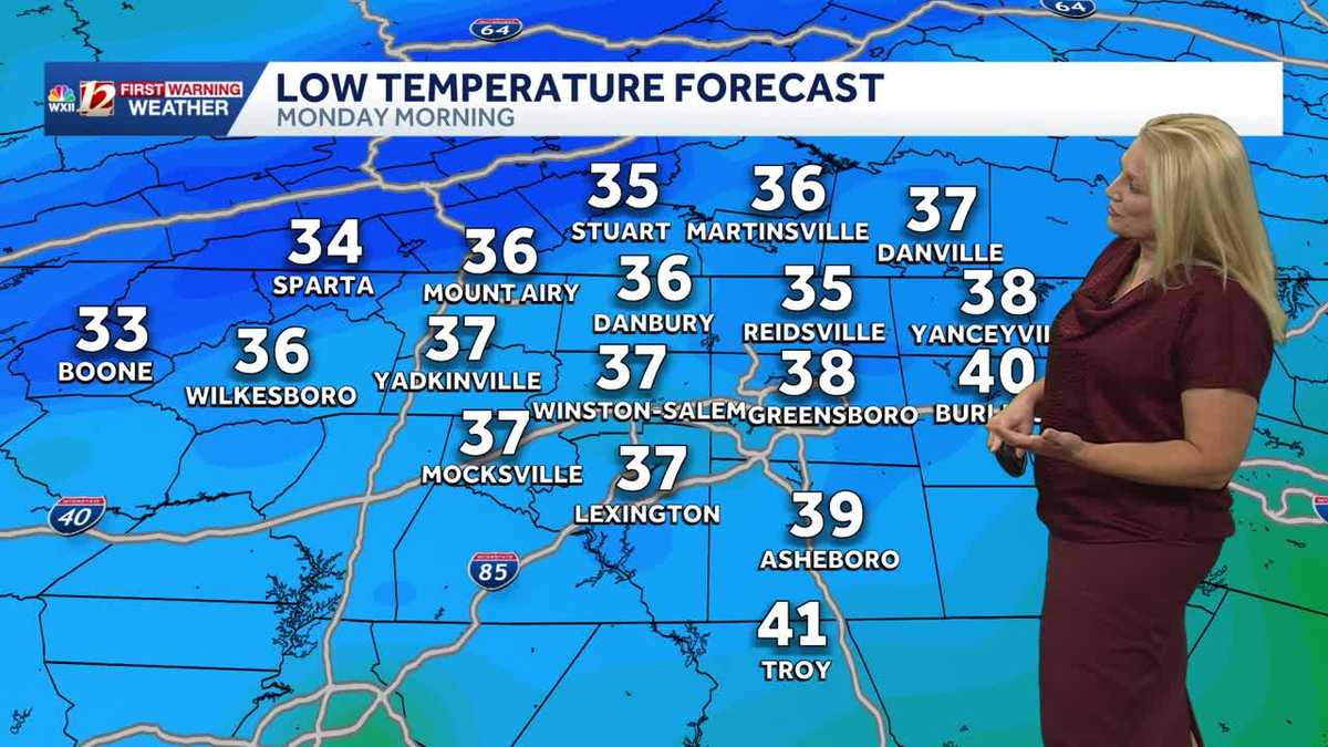 Cold Monday morning, fabulous fall weather in North Carolina - WXII