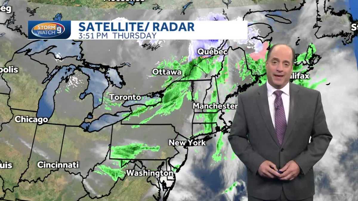 Update: Showers overnight as cooler air moves in
