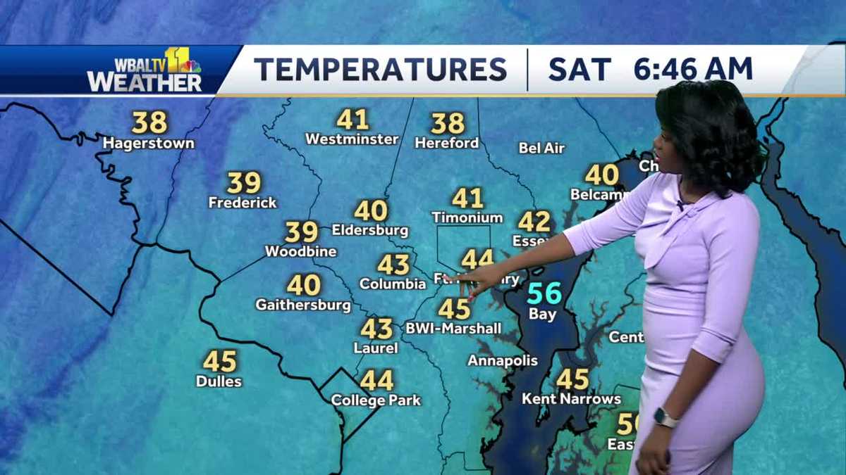 Cloudy skies throughout the day with temperatures in the high 50s
