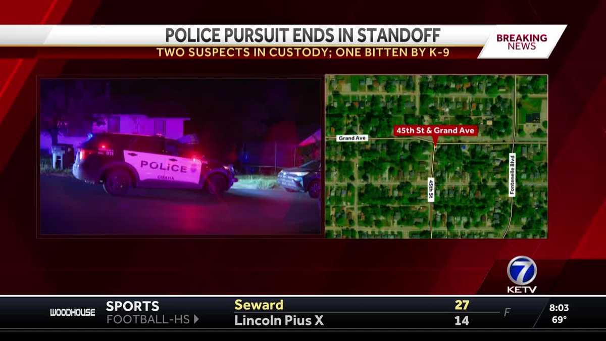 Pursuit ends in a standoff with police outside a North Omaha home - KETV