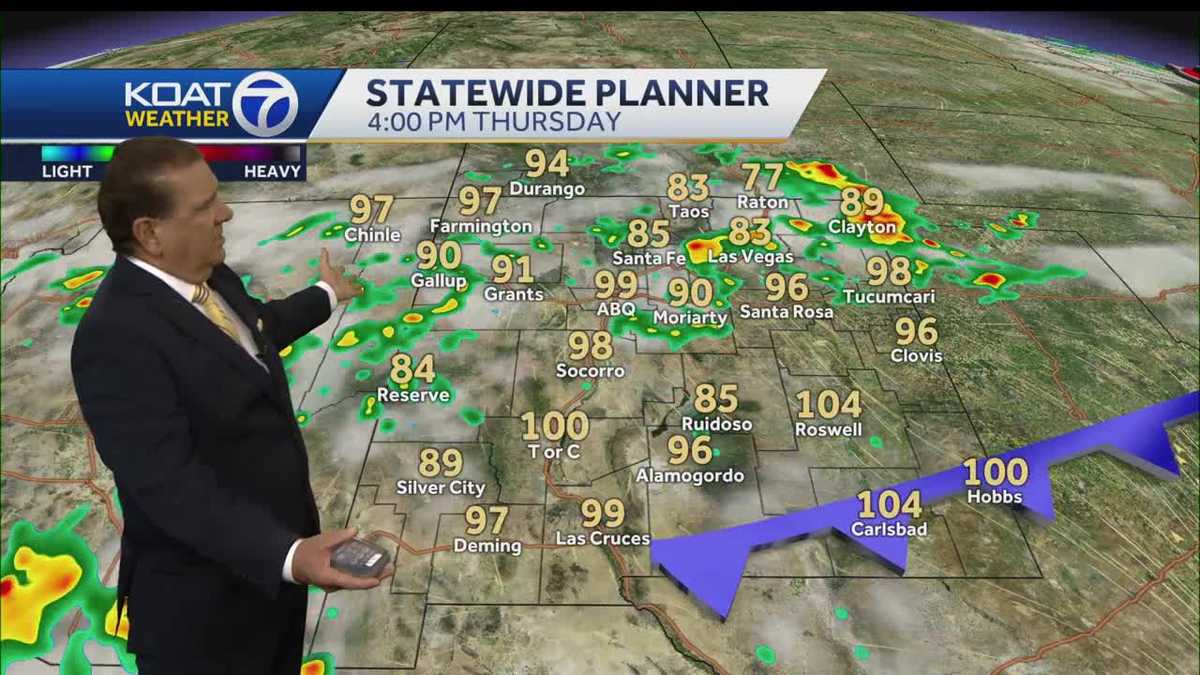 More heat in New Mexico with increasing storms