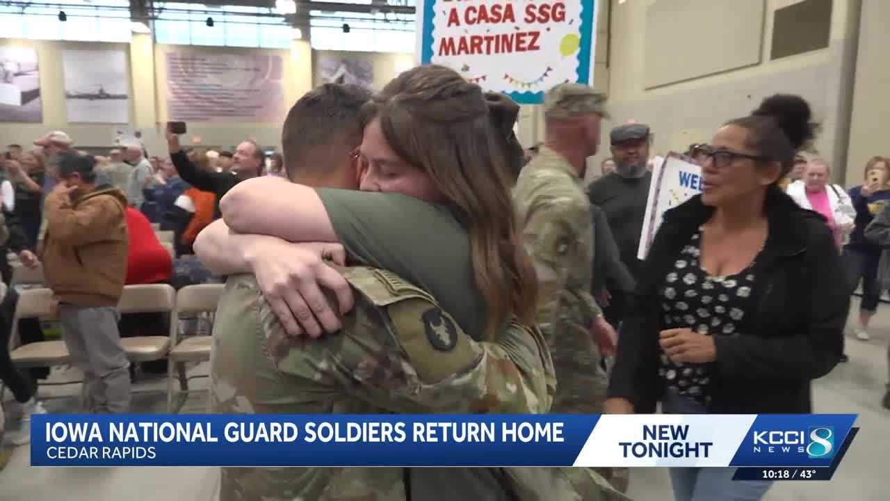 Iowa National Guard members return home from Middle East deployment