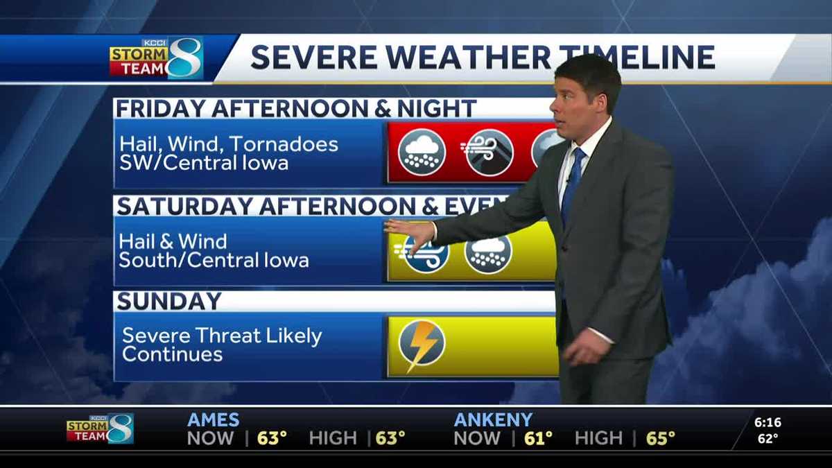Iowa weather: Rain chances return with severe weather tomorrow