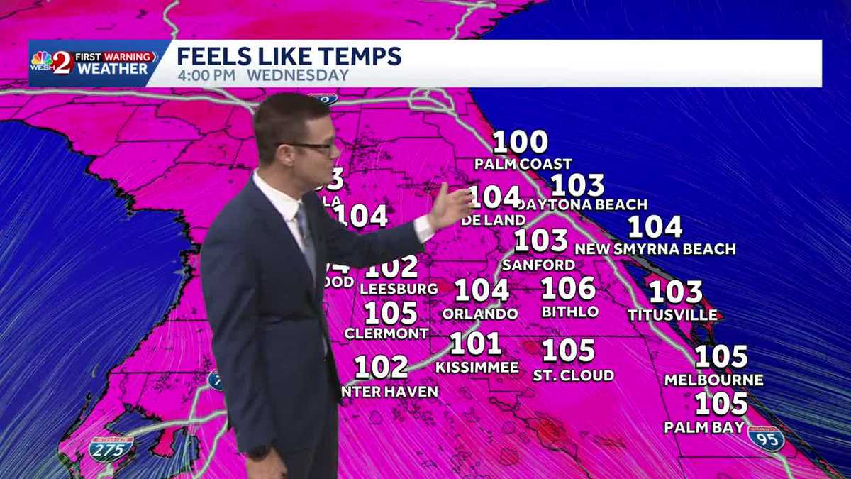 Hot air settles back in as rain coverage drops across Central Florida