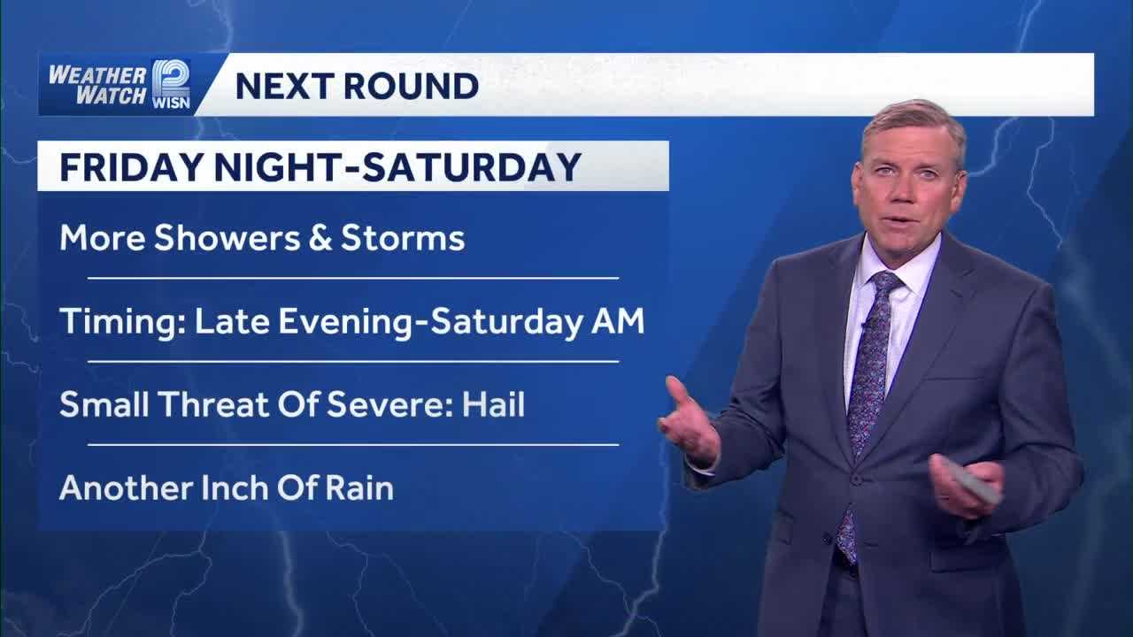 More showers, storms Friday night into Saturday