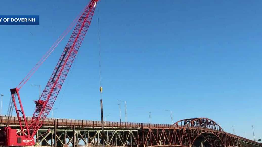 Early stages of General John Sullivan Memorial Bridge removal begin