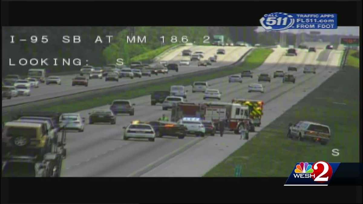 Car catches fire on I-95 southbound in Brevard County