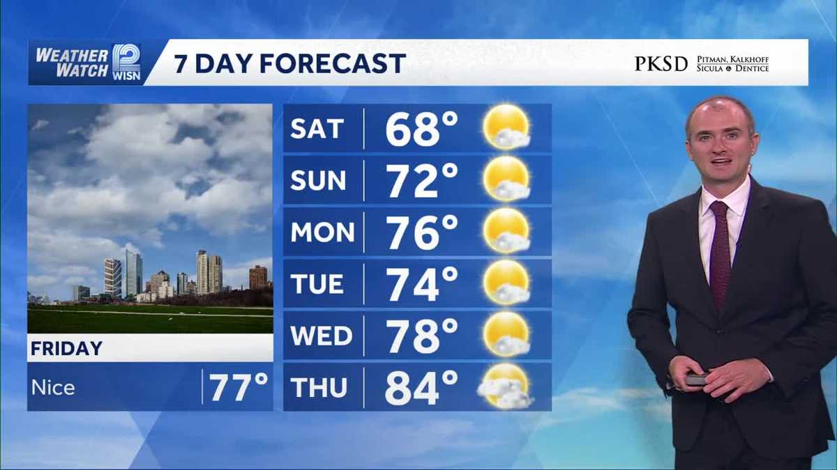 Weather: Warm Friday, cooler weekend