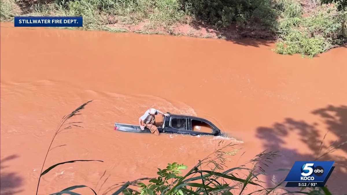 Man in is 80s rescued after truck swept into floodwaters in Perry