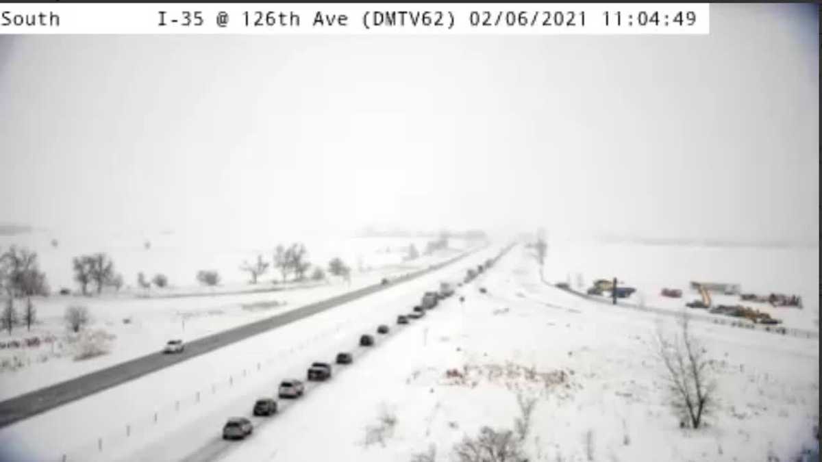Road Conditions Officer's vehicle part of crash on I35 north of Ankeny