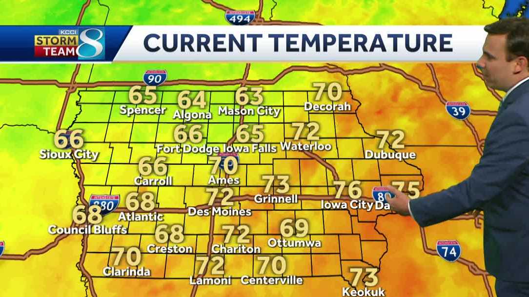 Cooler temperatures through late week before rain chances Friday