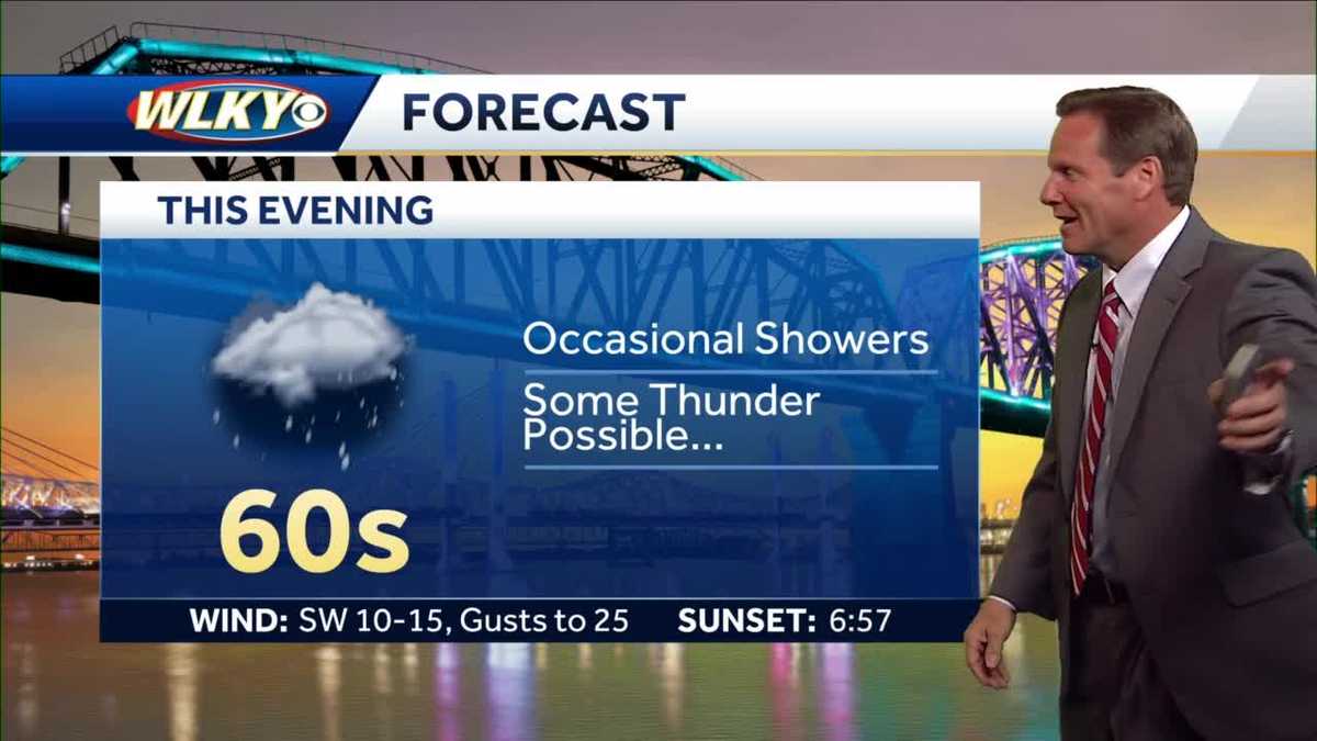 Occasional showers, some thunder possible