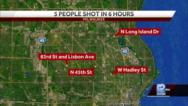 Five people shot in six hours in Milwaukee - Vimarsana News