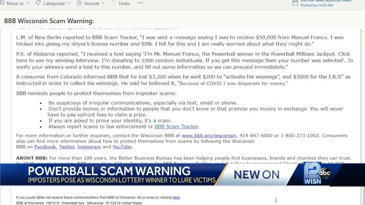 BBB warns of fraud messages