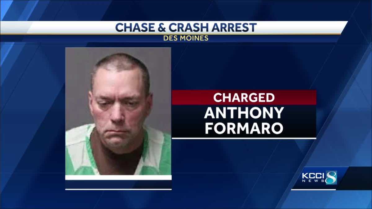 Man arrested after chase and crash in Des Moines - KCCI