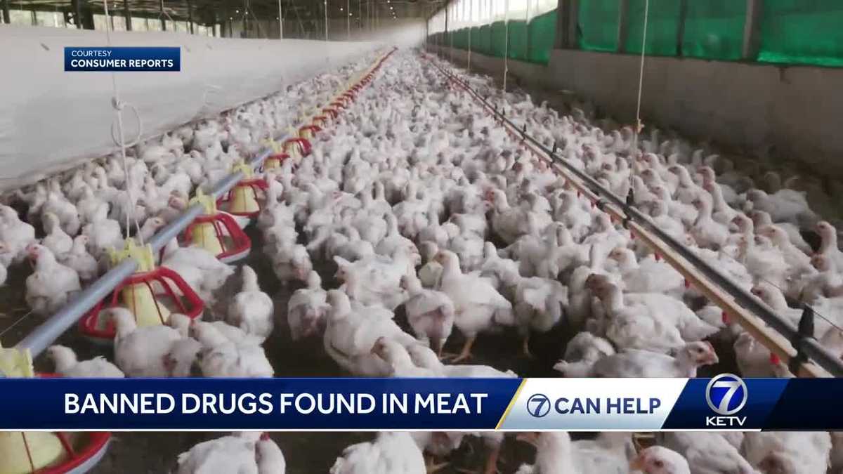 Banned drugs found in meat